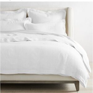 Williams Sonoma Chambers Linen Duvet Cover and Two Shams